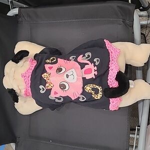 Dog T-shirt, Pink Cat